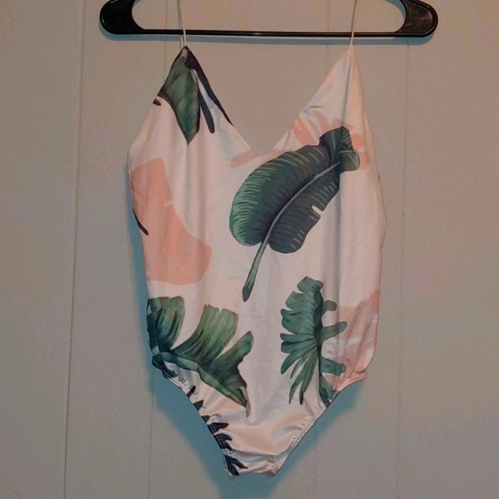 Palm leaf body suit